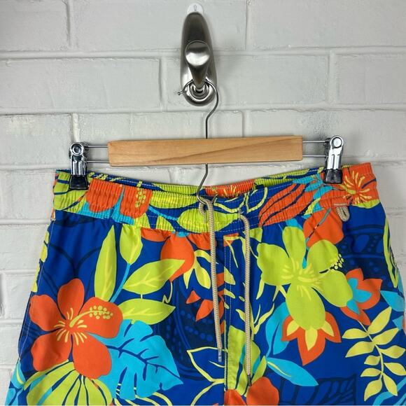 Polo Ralph Lauren Tropical Hawaiian Floral Print Men’s Swim Trunks Size S - Picture 5 of 8